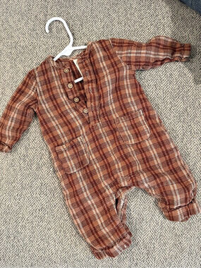 Ralph Lauren Baby Plaid Footie Size 3M Like New